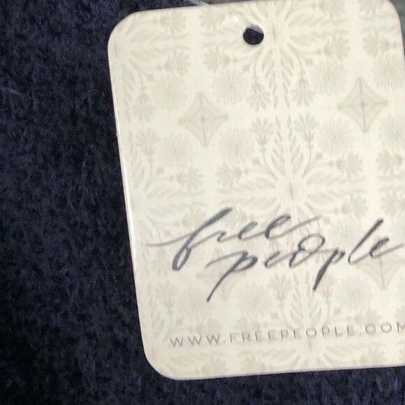 Free People Beach Claire One Piece Medium Navy Blue Marin Strapless Jumpsuit NWT - Picture 11 of 13